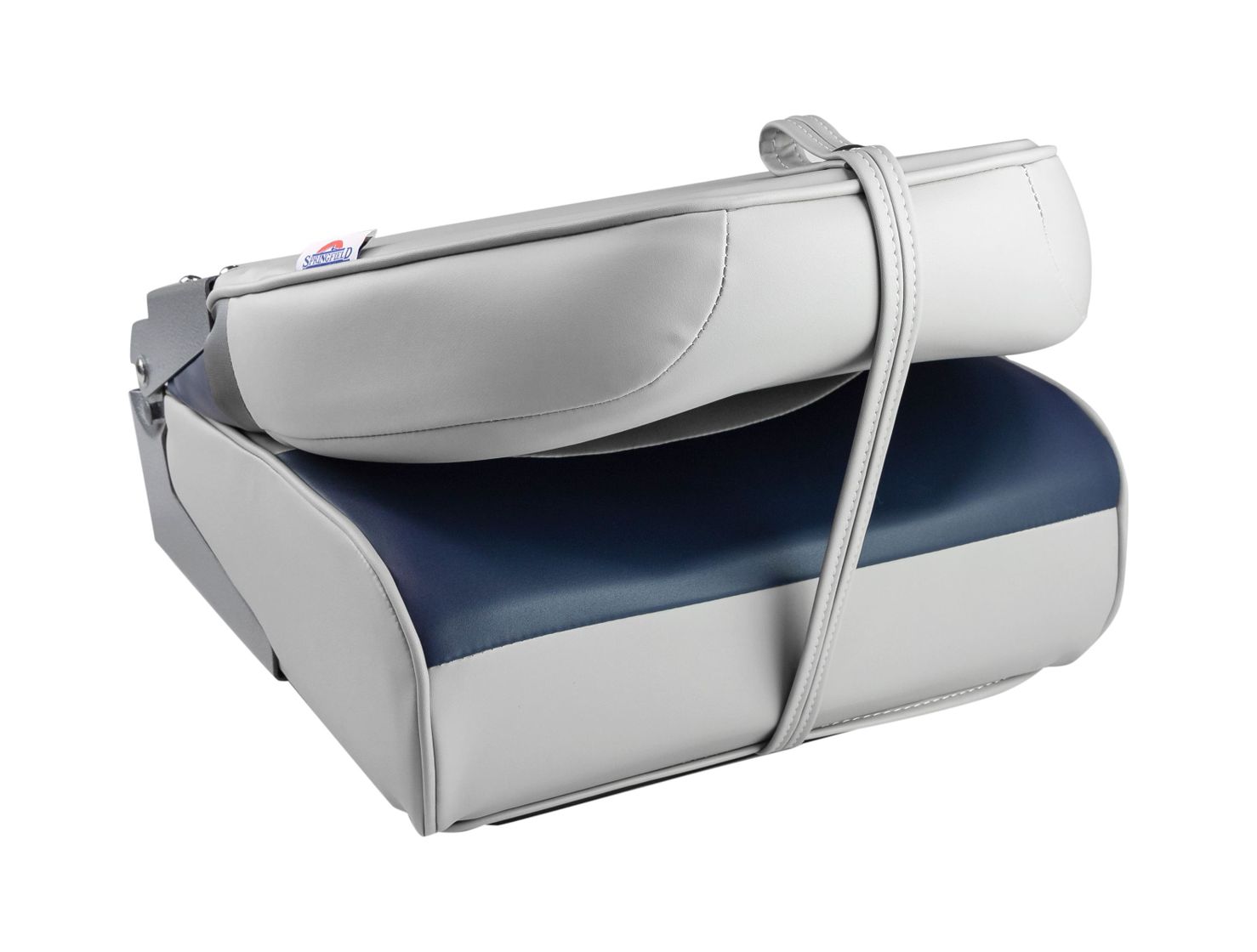 картинка Кресло складное мягкое PREMIUM WAVE, цвет серый/синий