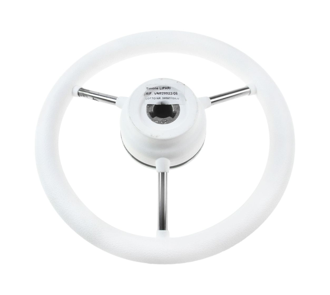 картинка Рулевое колесо LIPARI обод белый, спицы серебряные д. 280 мм