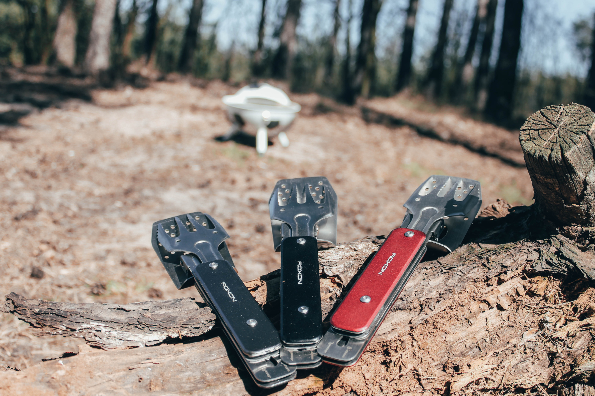 картинка Компактный мини набор для барбекю Roxon (серый) S602G