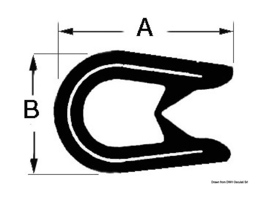 картинка Профиль окантовочный, белый, 4-6 мм