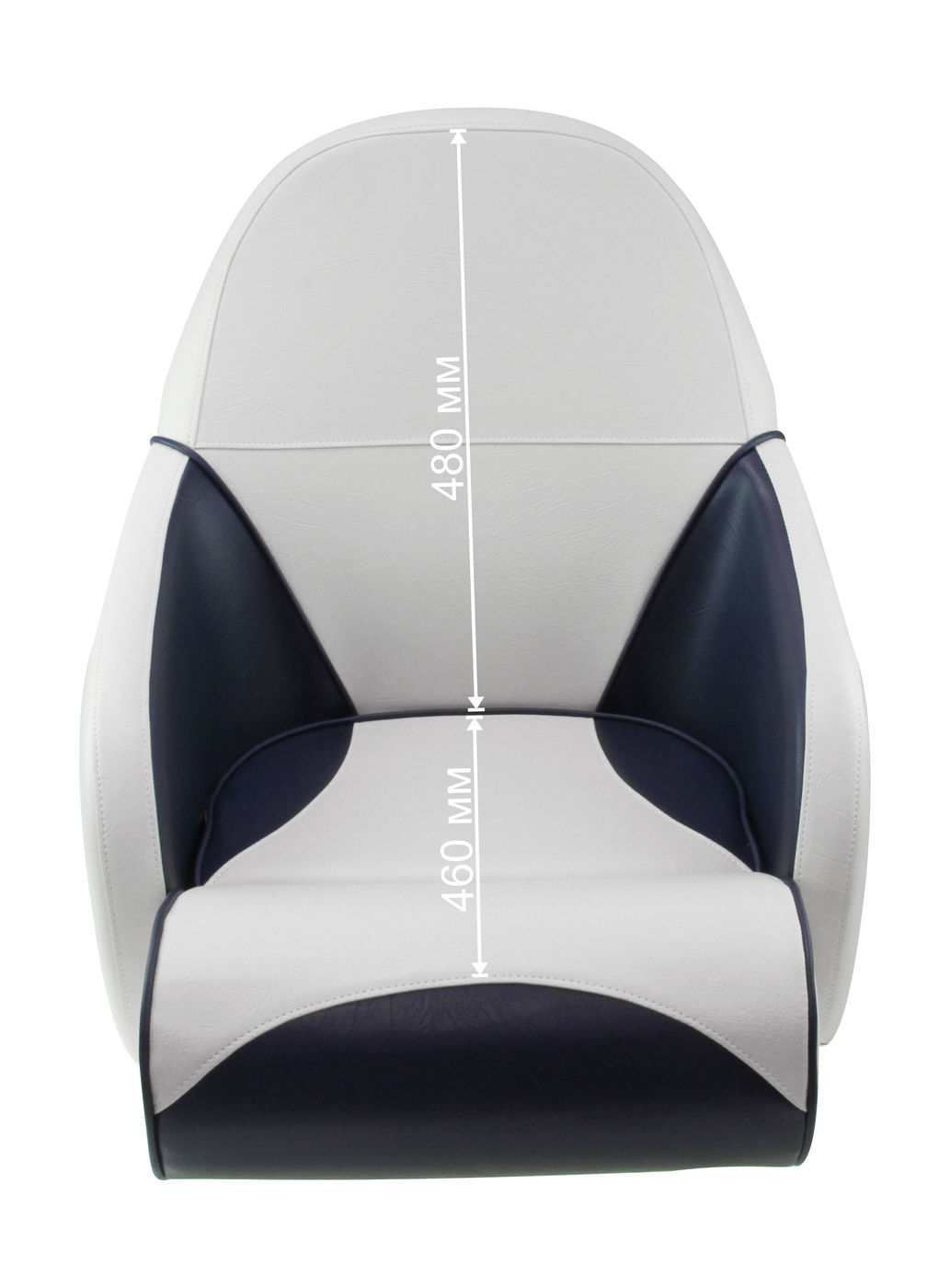 картинка Кресло OCEAN 51 мягкое, подставка, обивка белый/синий винил