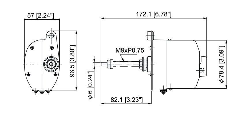 картинка Электропривод стеклоочистителя 12 В с щеткой 280мм (11") черный