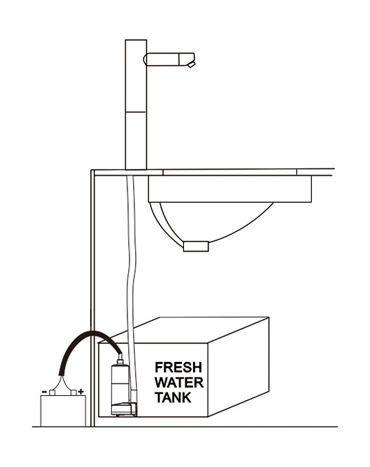 картинка Помпа водоподающая для умывальника, 12 В, 12LPM (12 л/мин), SeaFlo