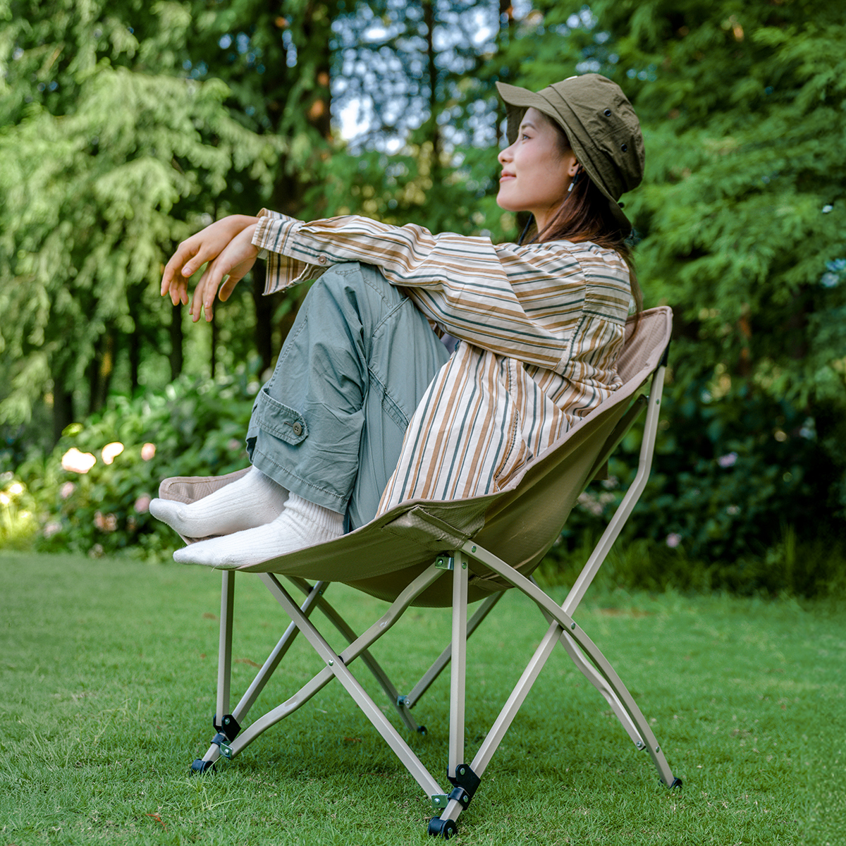 картинка Кресло туристическое Naturehike MW01, складное, КМФ, до 120 кг.