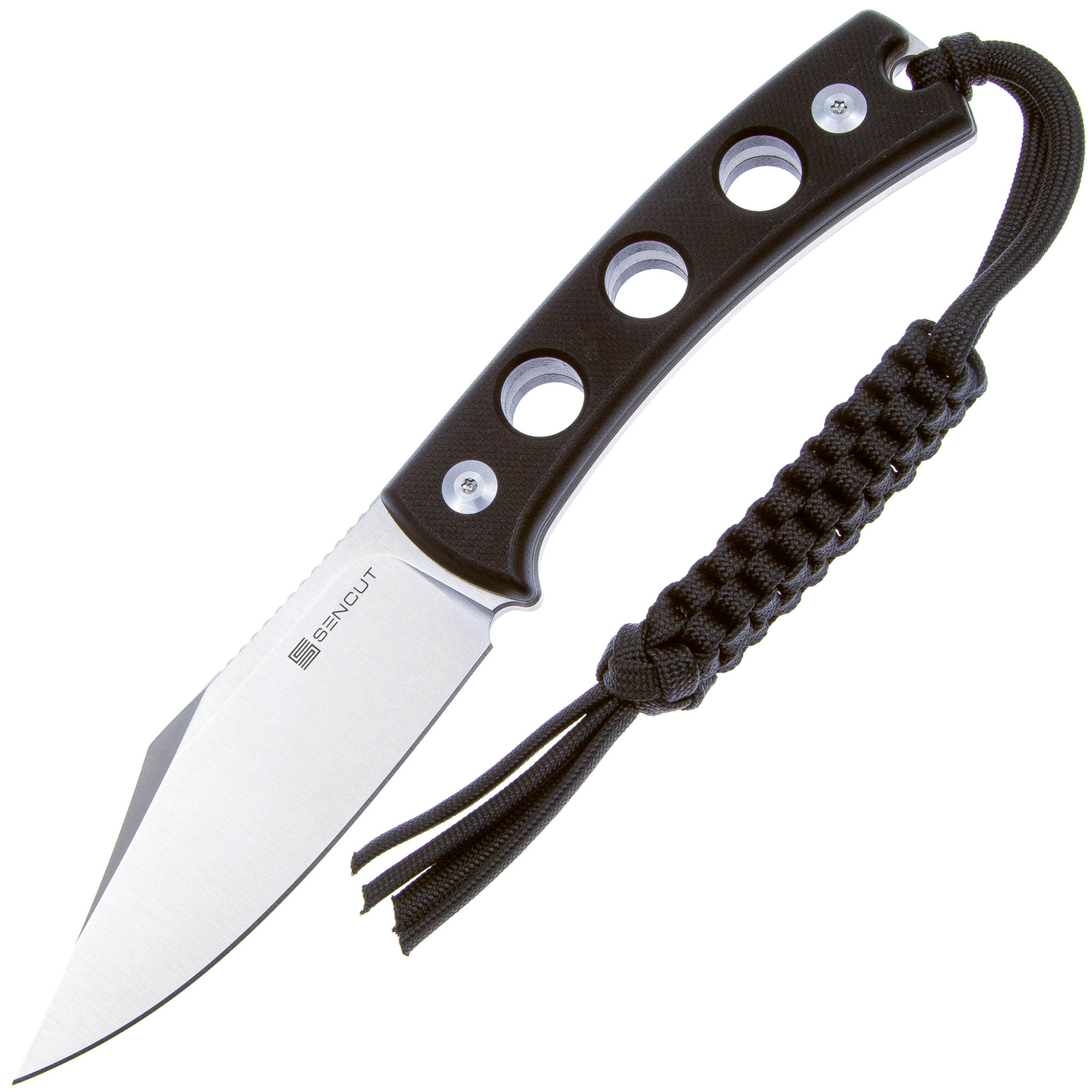картинка Нож SENCUT Fixed Blade Waxahachie 9Cr18MoV Steel Satin Handle G10 Black