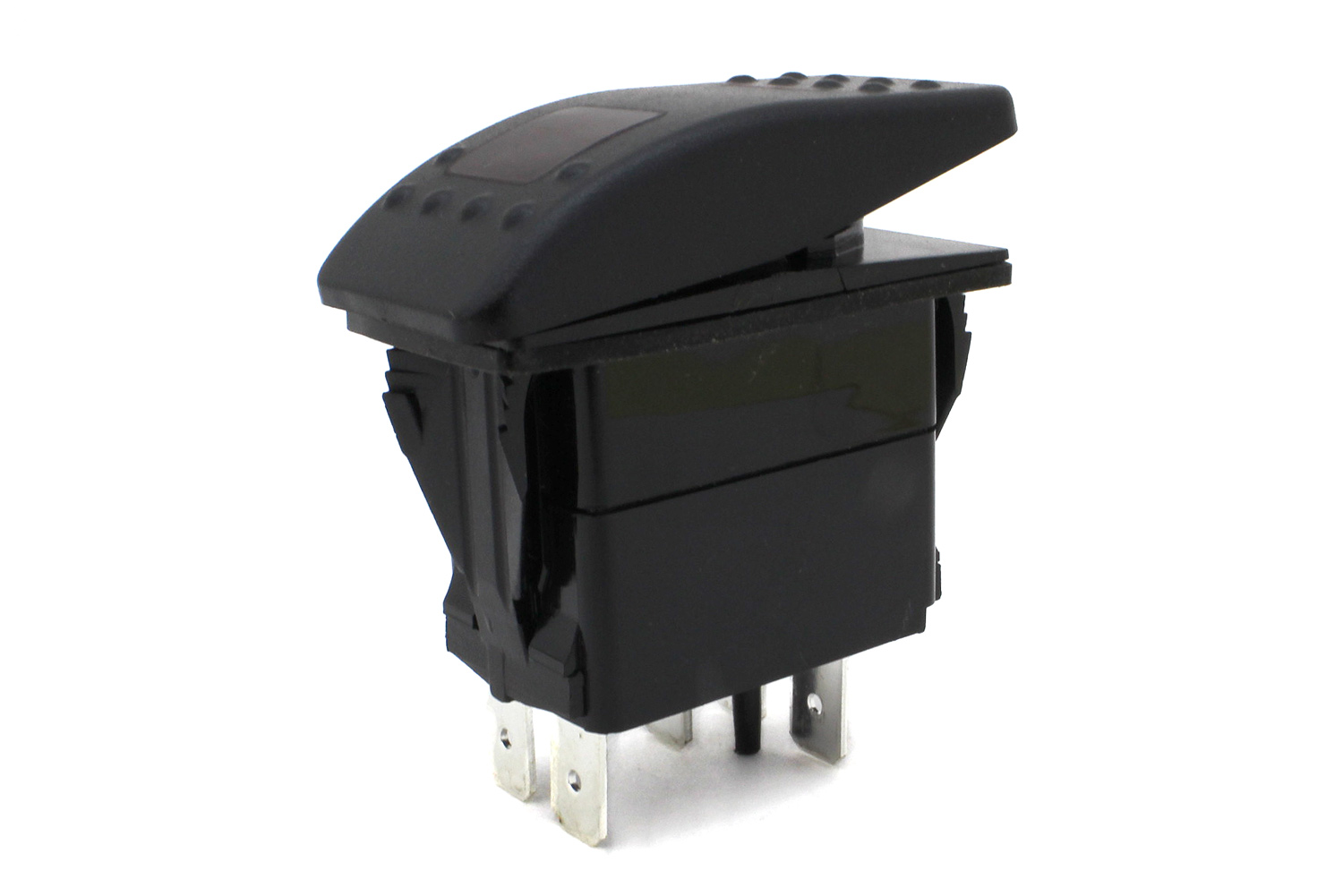 картинка Клавиша переключения с красной подсветкой redBTR универсальная с наклейками (5PIN)