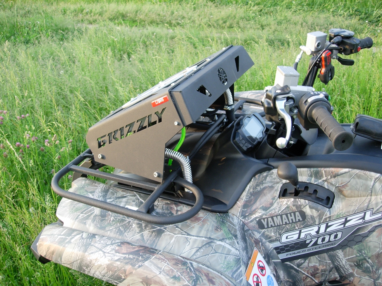 картинка Комплект выноса радиатора для Yamaha Grizzly 550/700 Litpro серебро, алюминиевый