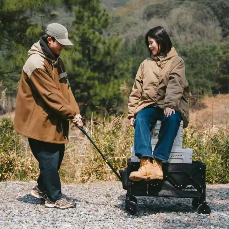 картинка Тележка туристическая Naturehike Light 80х43х90 см, 110 л, черная