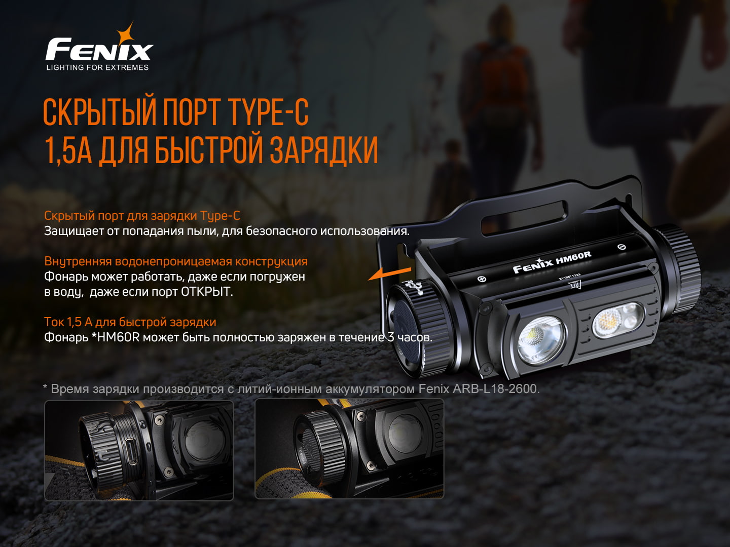 картинка Налобный фонарь Fenix HM60R