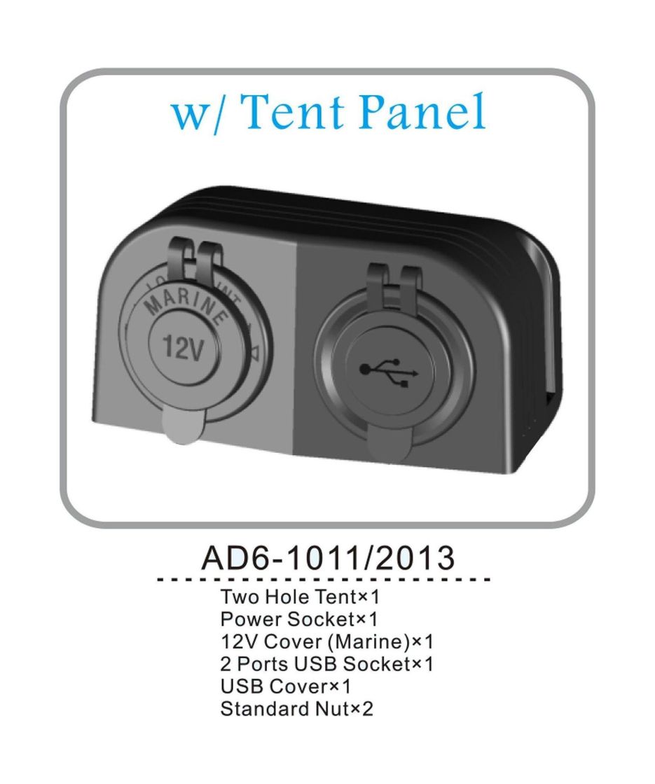картинка Панель с USB-разъемом 5в 2.1А и прикуривателем