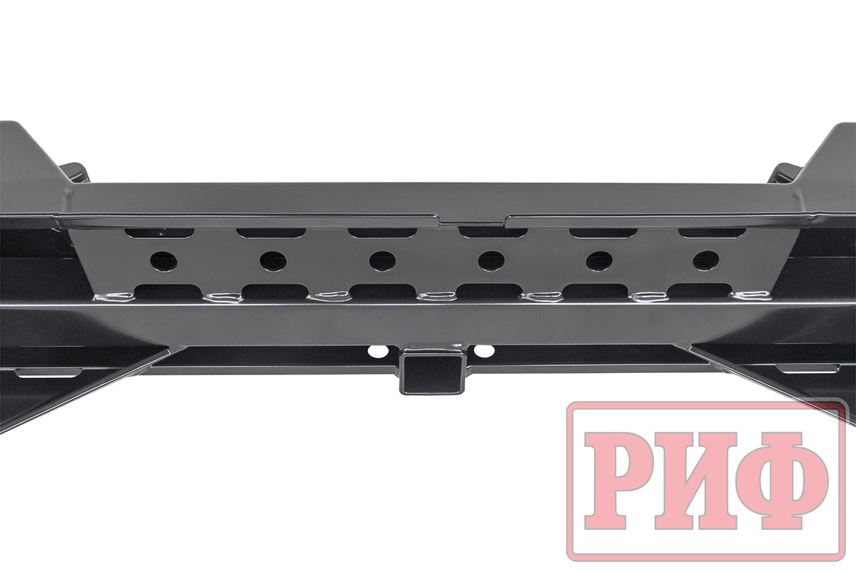 картинка Бампер задний РИФ Mitsubishi L200 2019+ с квадратом под фаркоп