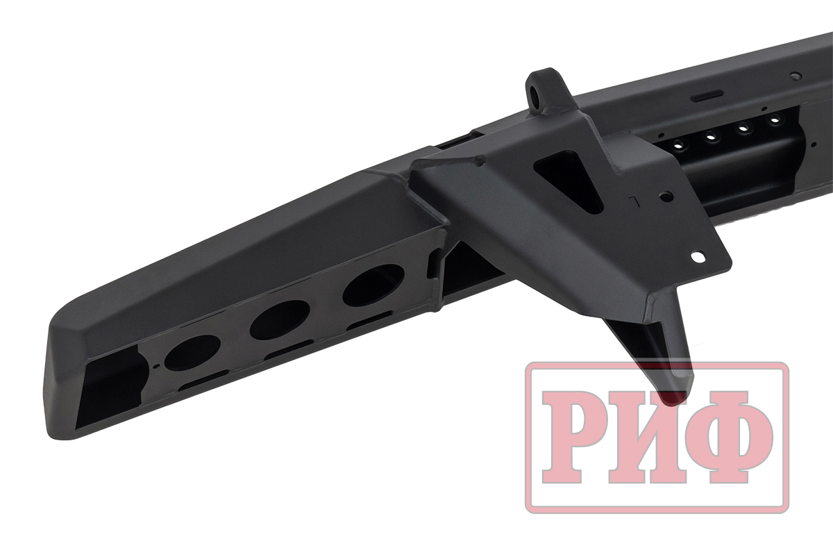 картинка Бампер РИФ силовой задний для ГАЗ Соболь NN с фонарями, возможностью установки фаркопа, стандарт