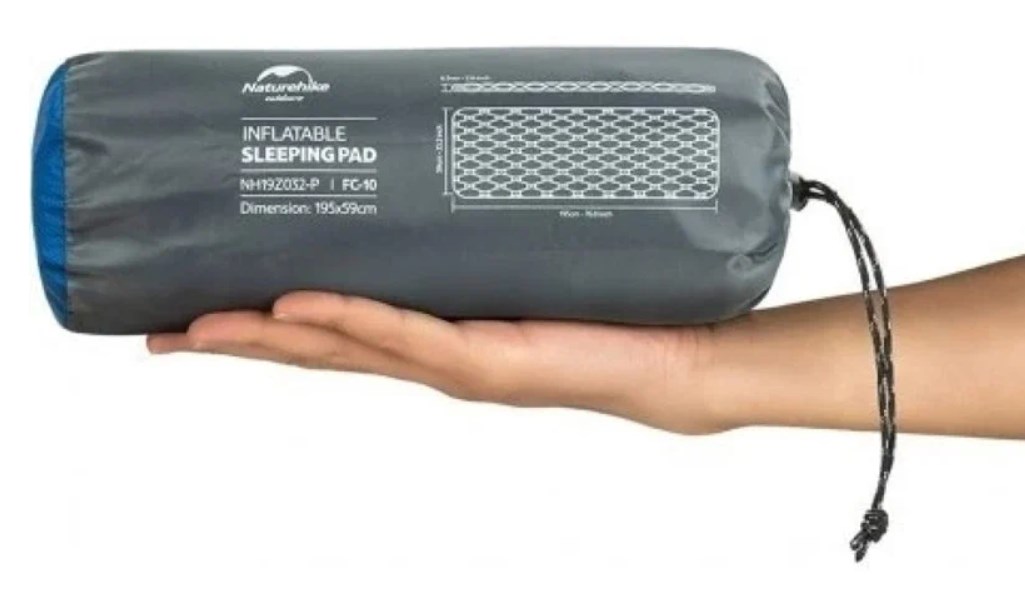 картинка Коврик надувной Naturehike 195х59х6,5 см, синий