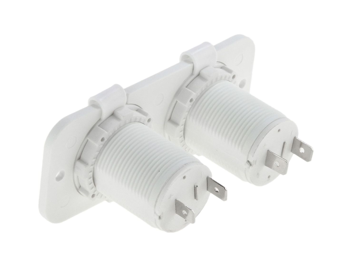 картинка Панель с двумя разъёмами прикуривателя, белая