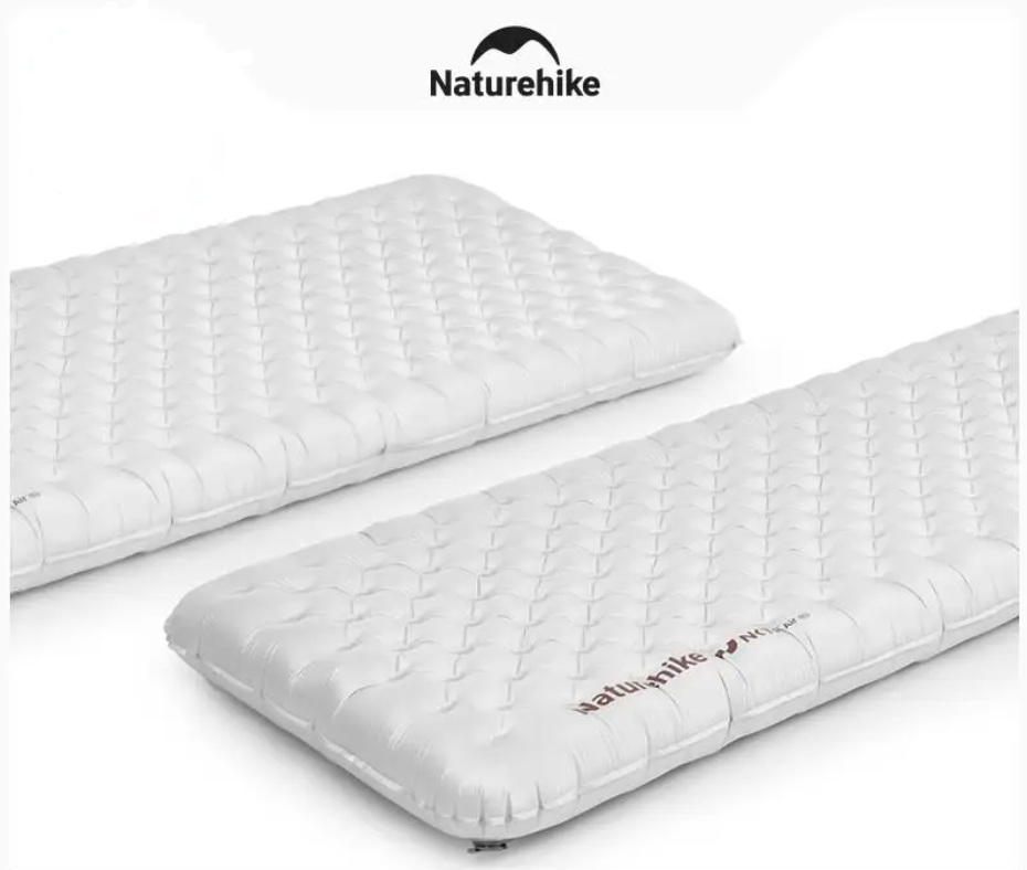 картинка Коврик надувной Naturehike 196х64х12 см, серебристый карбон