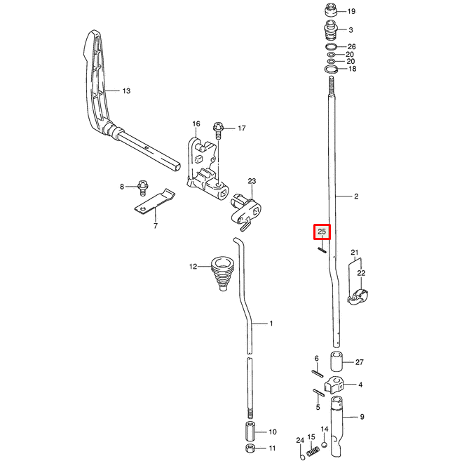 картинка Стопор тяги реверса  2.5X12 Suzuki DF4-70