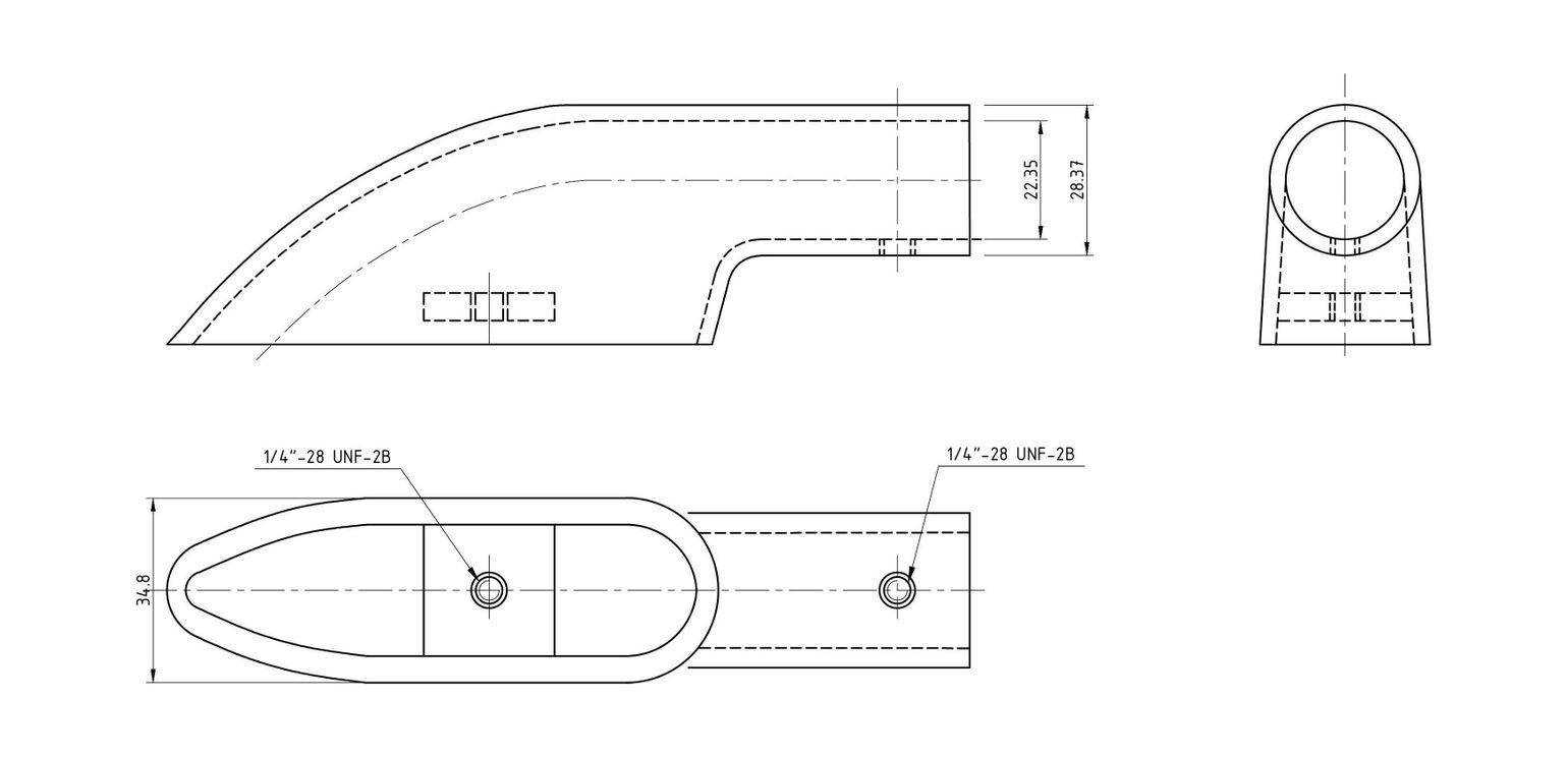 картинка Крепление леера 7/8" (22,2 мм), 90 град