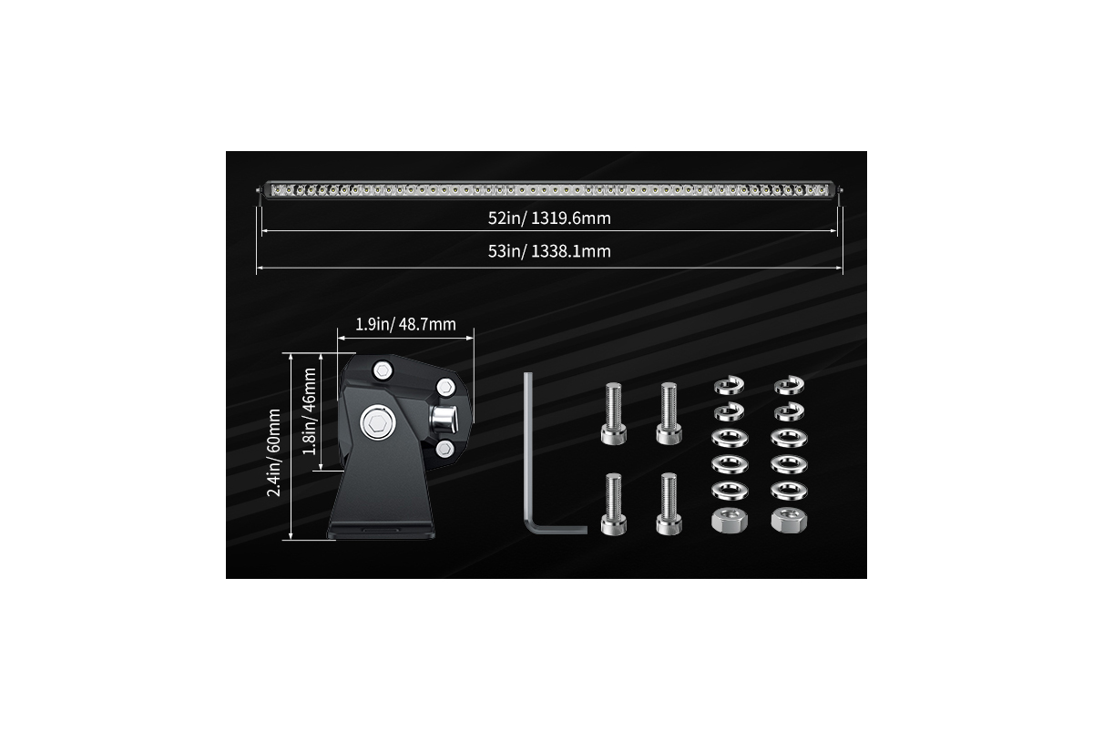 Светодиодная фара комбинированного света AURORA 1270 мм 250W LED