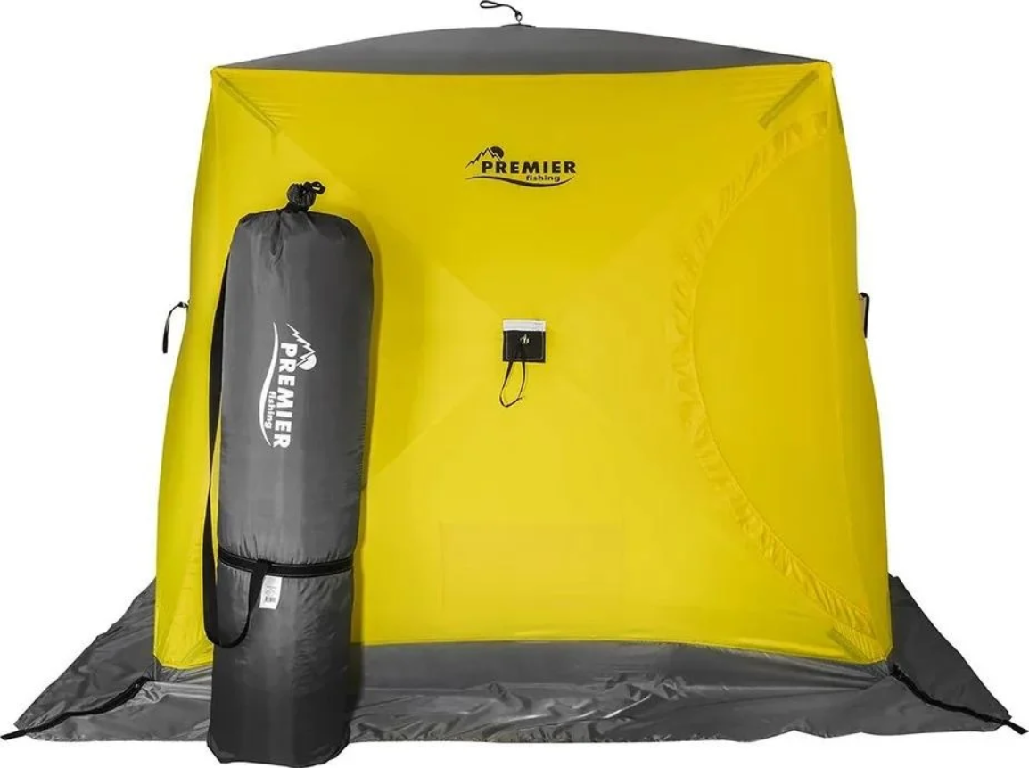 картинка Палатка зимняя PREMIER Куб-3 желтый/серый