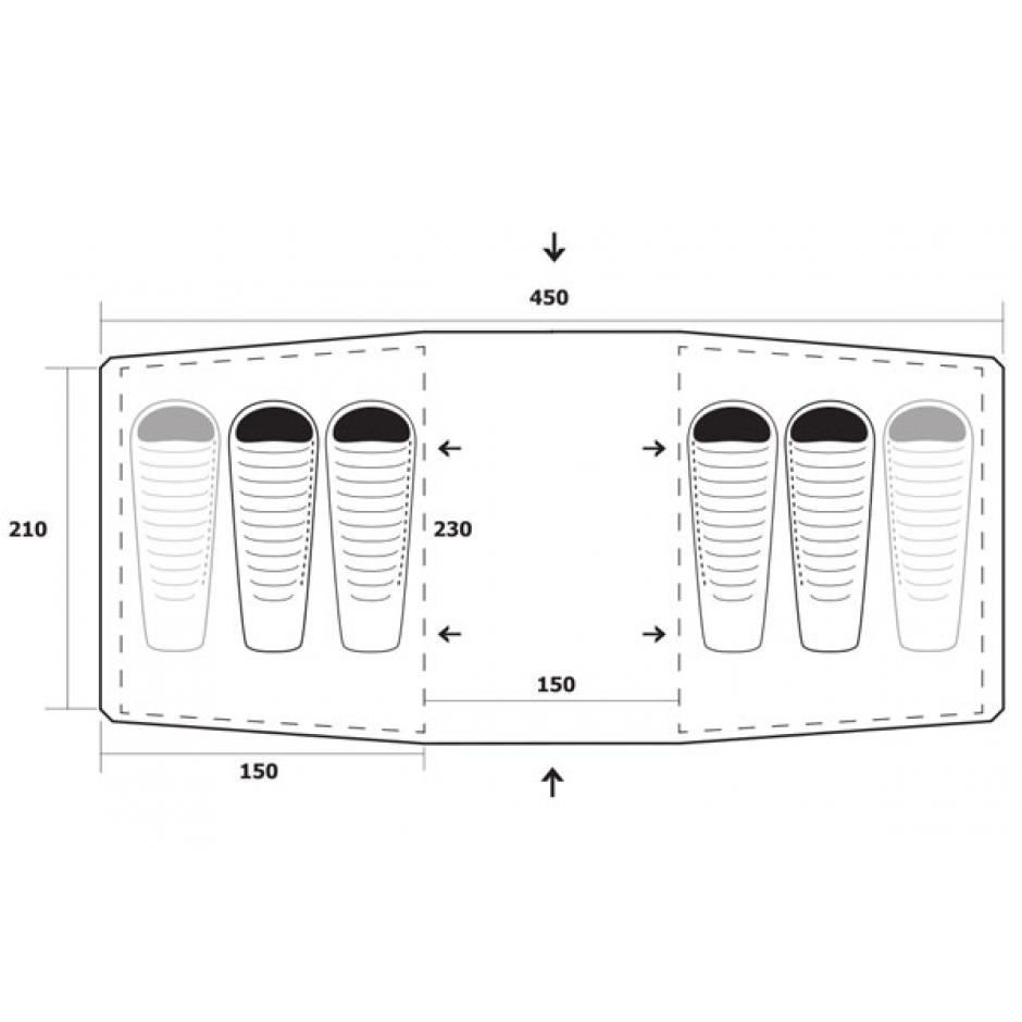 картинка Палатка Trimm COMFORT II, синий 4+2