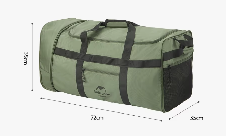картинка Сумка дорожная Naturehike, с колесами, 88 л., зеленая