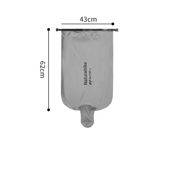 картинка Коврик надувной Naturehike 183х58х12 см, овальный, серебристый карбон
