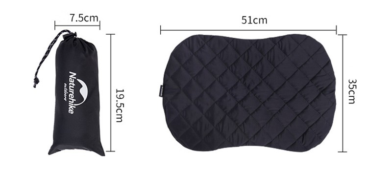 картинка Чехол Naturehike на подушку для путешествий NH17Z025-T, черная, 6927595722138