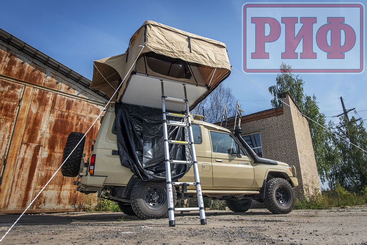 картинка Палатка на крышу автомобиля РИФ Soft RT02-140, тент песочный
