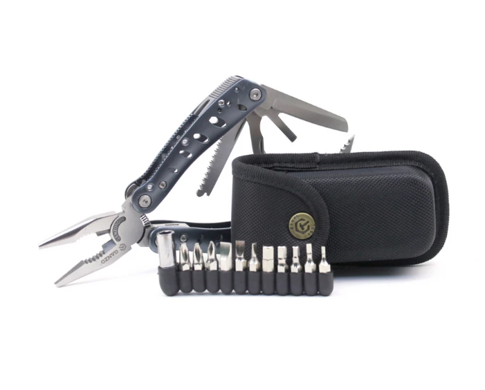 картинка Мультитул Ganzo 102x50х20мм 22 предмета серый