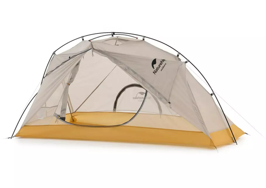 картинка Палатка Naturehike Cloud Trace 1-местная, алюминиевый каркас, серо-желтый