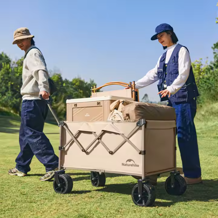 картинка Тележка туристическая Naturehike Light 107х60х80 см, 250 л, коричневая