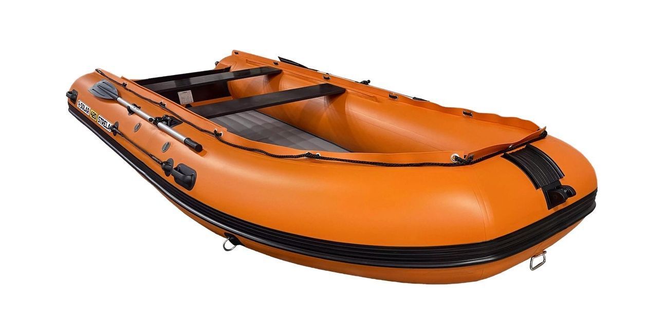 картинка Надувная лодка ПВХ, SOLAR-420 Strela Jet tunnel, оранжевый