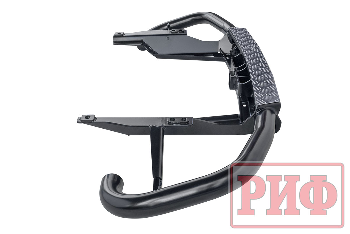 картинка Бампер задний РИФ Toyota Land Cruiser Prado 120 c квадратом под фаркоп