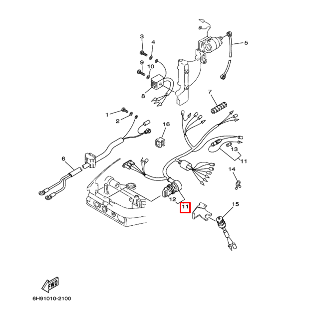 картинка Замок зажигания с проводом Yamaha(Япония)
