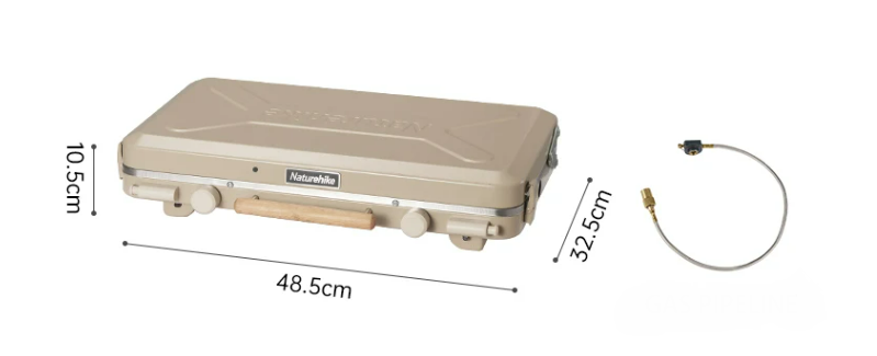 картинка Плита газовая двойная Naturehike 2,5 кВт, бежевая