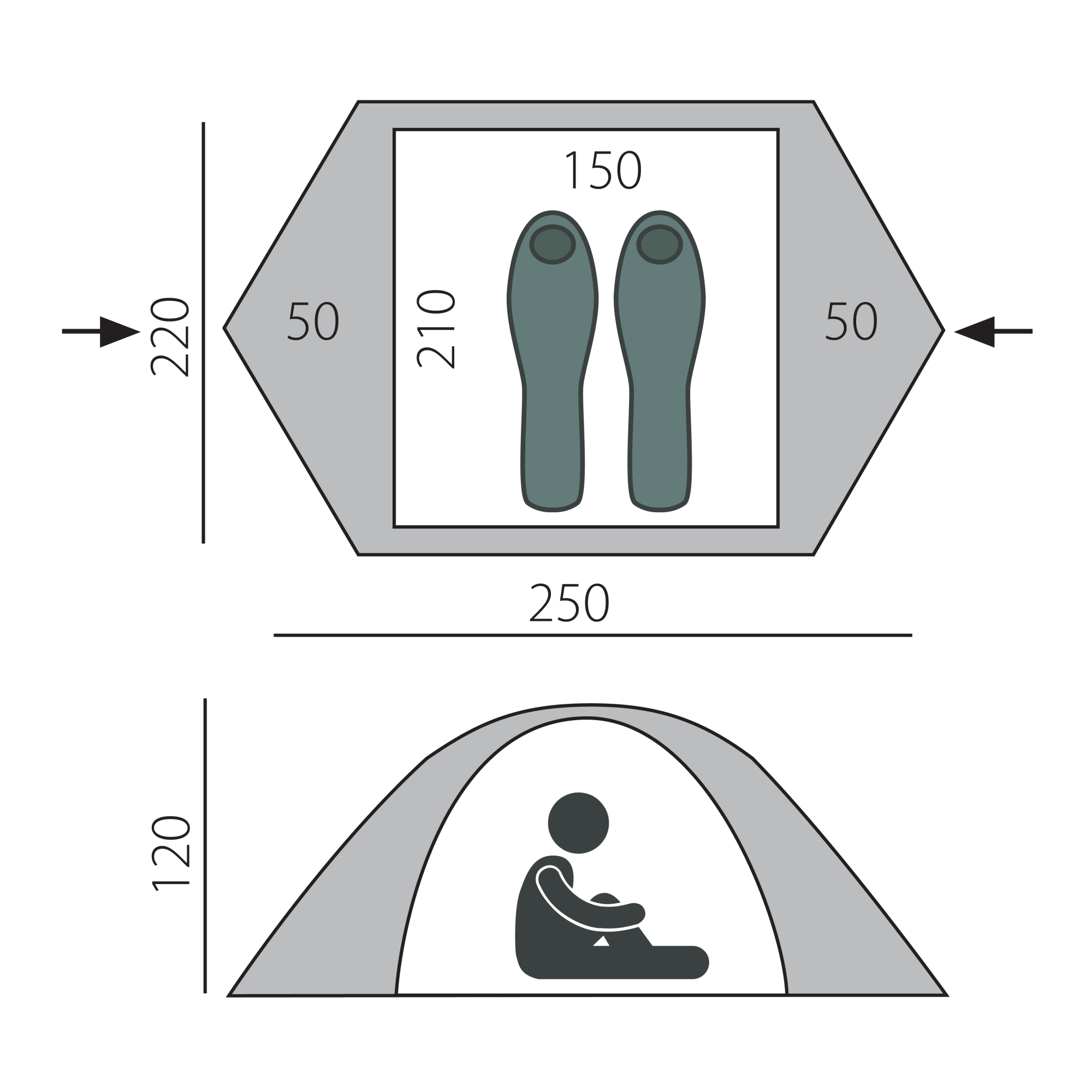 картинка Палатка BTrace TRAVEL 2