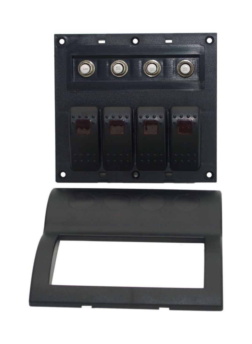 картинка Панель бортового питания 4 переключателя, автоматы