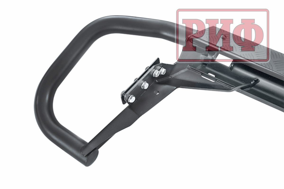 картинка Бампер задний РИФ Mitsubishi Pajero Sport 2015+ c квадратом под фаркоп