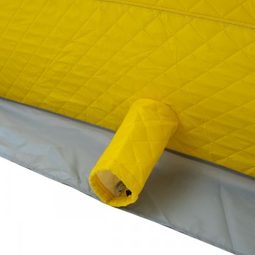 картинка Палатка зимняя HELIOS утепленная Куб 1,8х1,8 утепленная (желтый/серый)