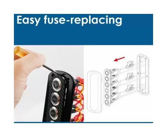 картинка Панель бортового питания, 6 кнопок