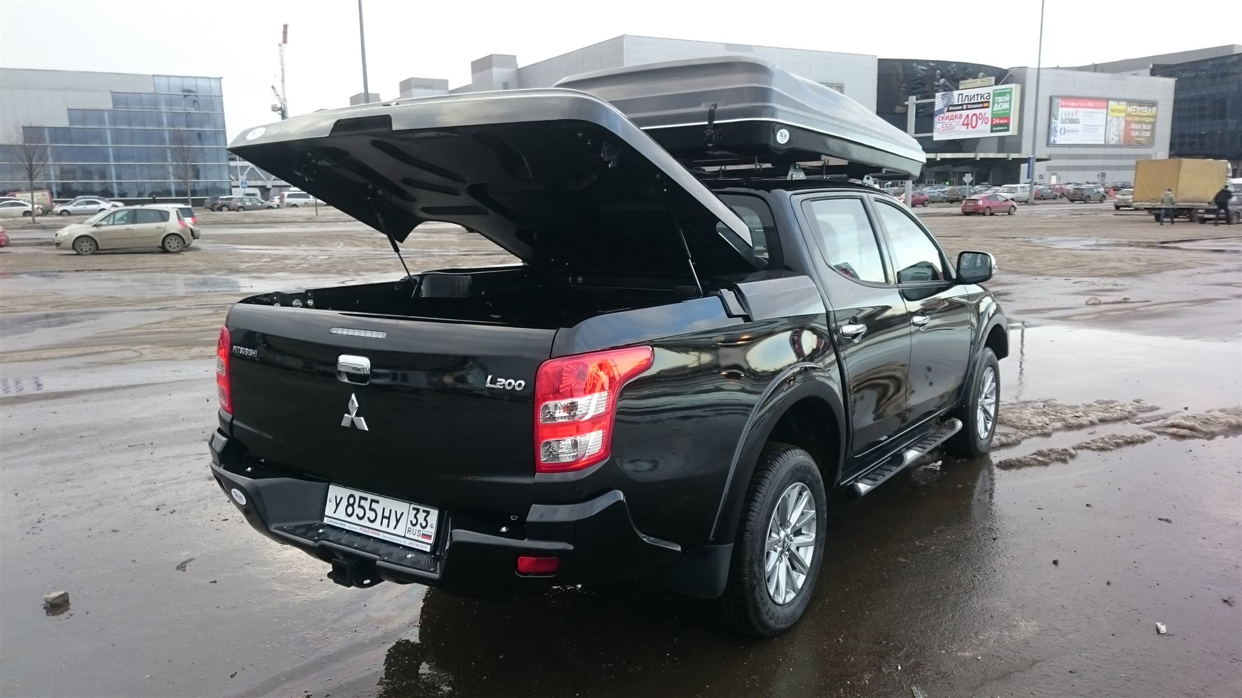 картинка Крышка (кунг) кузова для Mitsubishi L200 (двойная кабина) (2015-2019)/Fiat Fullback (двойная кабина) (2016-) (1 дверь) (под покраску) АВС-Дизайн ABC.M