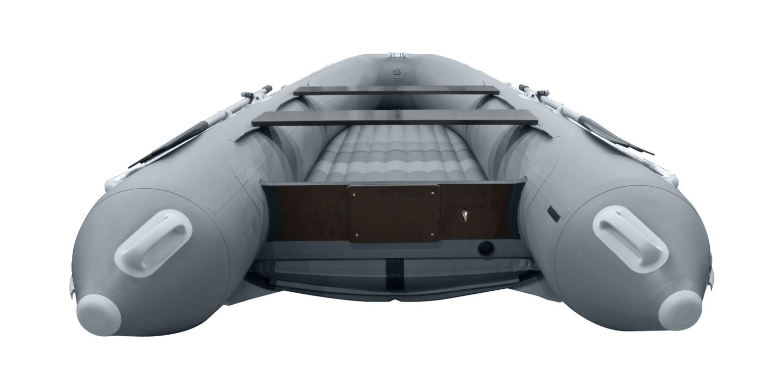 Надувная лодка ПВХ SOLAR-380 К (Оптима), серый