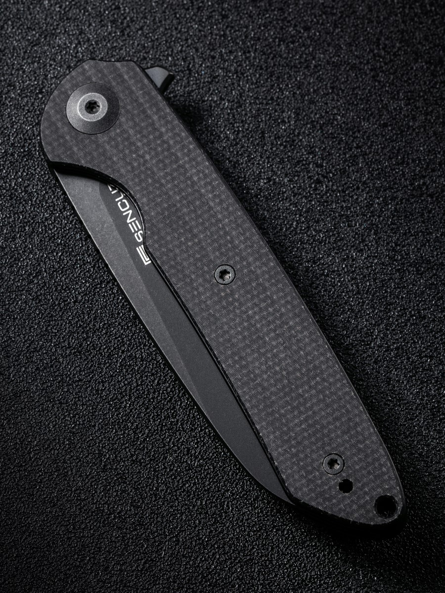 картинка Складной нож SENCUT Kyril 9Cr18MoV Steel Black Stonewashed Handle Black Micarta