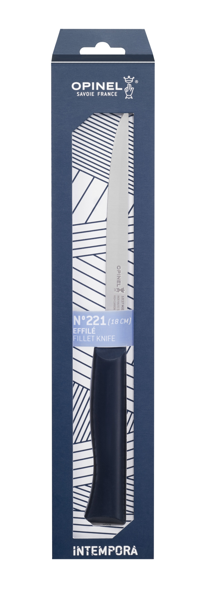 картинка Нож филейный Opinel №221, пластиковая рукоять, нержавеющая сталь, 002221