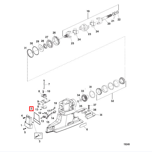 картинка Уплотнение резиновое MERCRUISER - BRAVO I/II/III  (Quicksilver)