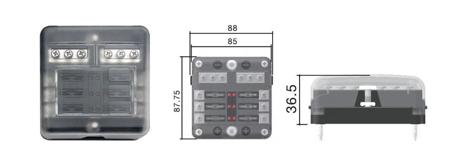 картинка Блок на 6 предохранителей, Marine Rocket