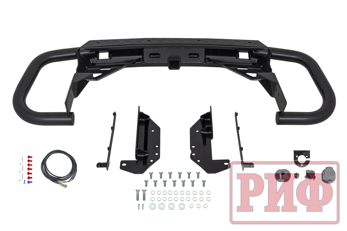 картинка Бампер задний РИФ Haval H5 c квадратом под фаркоп