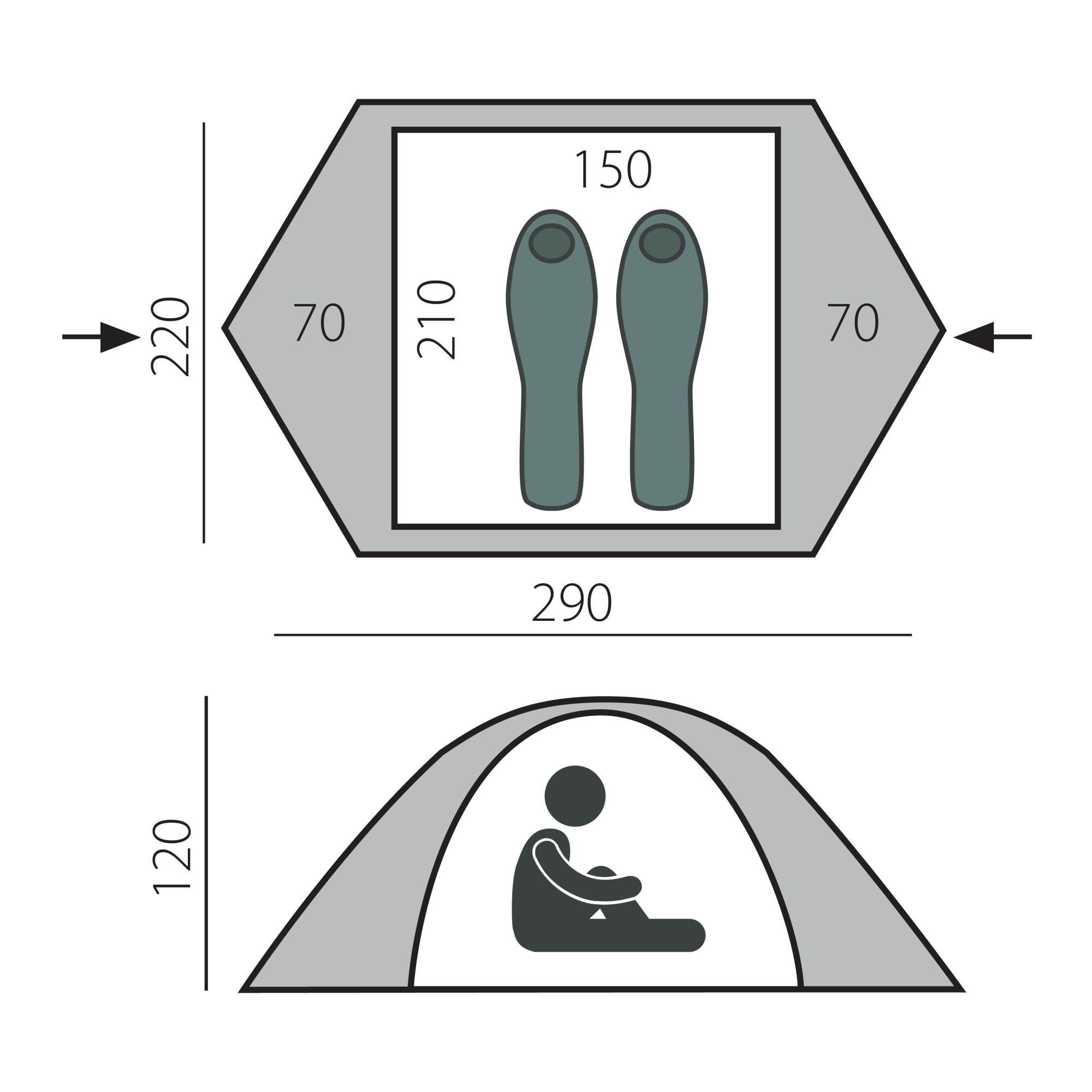 картинка Палатка BTrace CLOUD 2