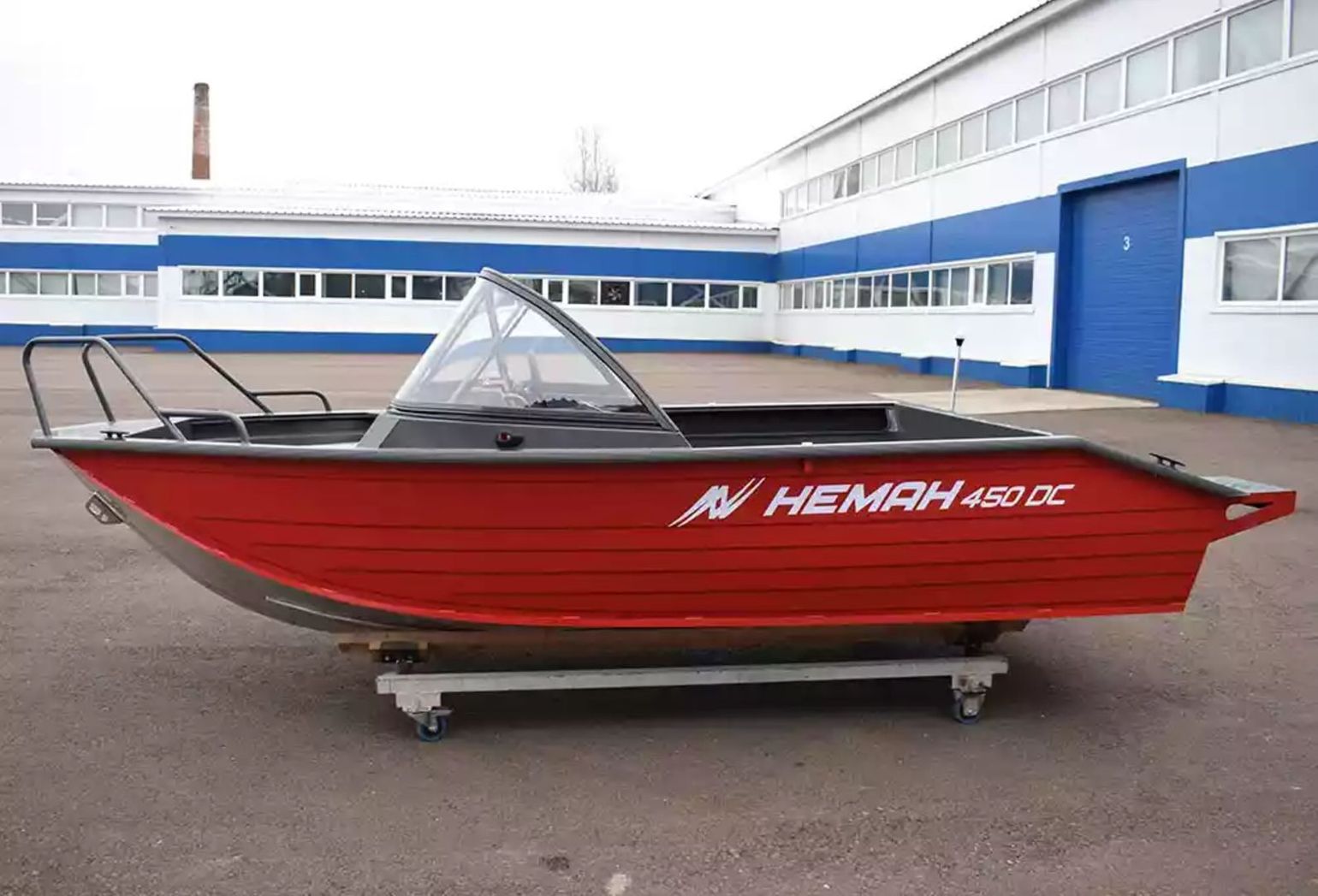 Моторная лодка, Neman 450 DC NEW, серый/св. сер