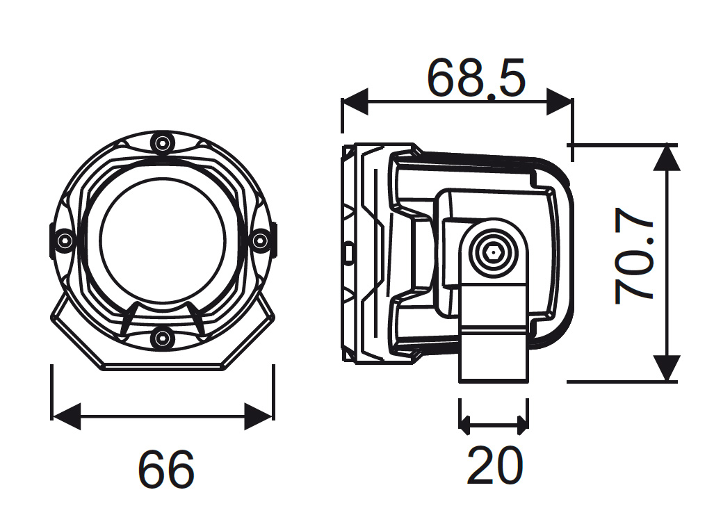 картинка Светодиодная фара дальнего света РИФ 10W LED